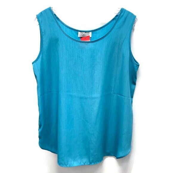 Sissies Sportswear Blue Silk Tank Top - Picture 1 of 2
